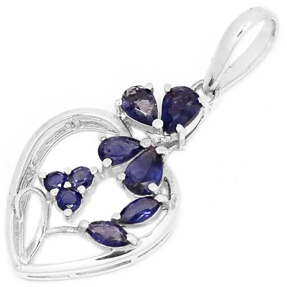 Fine Sterling Silver Pendants In Iolite Gemstone Jewelry 925SP270-2_1