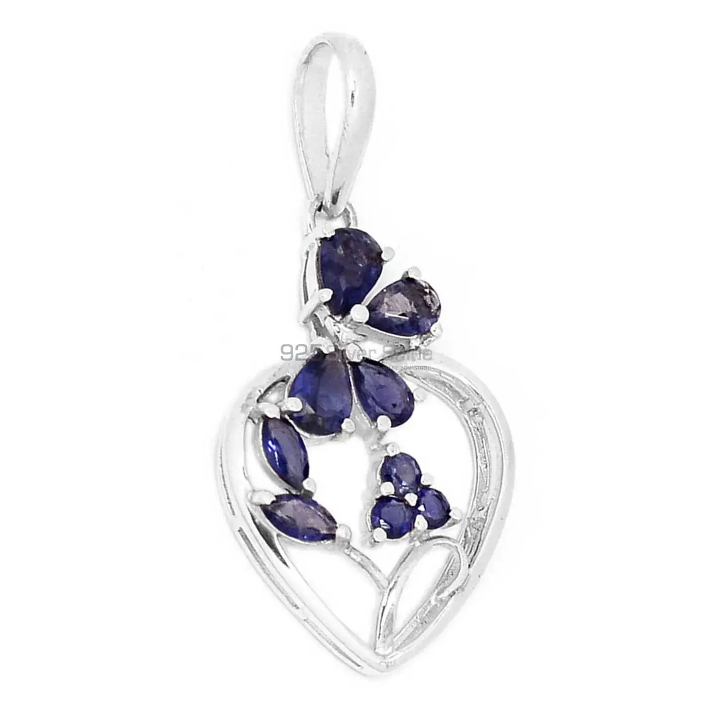 Fine Sterling Silver Pendants In Iolite Gemstone Jewelry 925SP270-2_2
