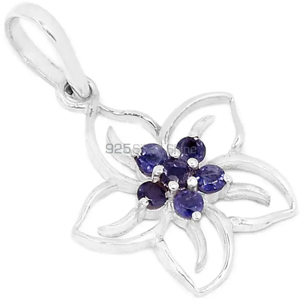 Fine Sterling Silver Pendants In Iolite Gemstone Jewelry 925SP291-3