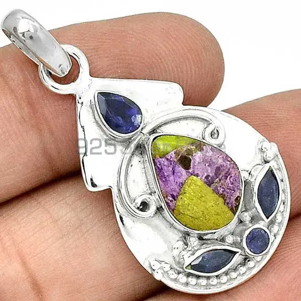 Fine Sterling Silver Pendants In Multi Gemstone Jewelry 925SP21-4_1