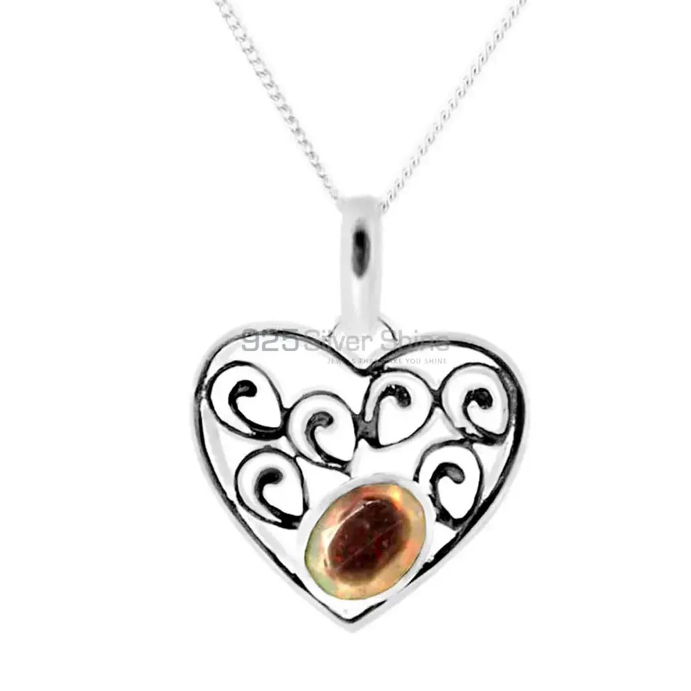 Fine Sterling Silver Pendants In Opal Gemstone Jewelry 925SP222-10