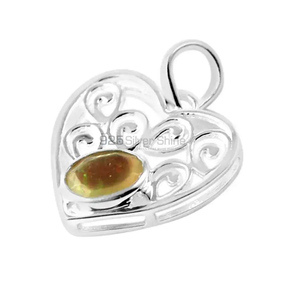 Fine Sterling Silver Pendants In Opal Gemstone Jewelry 925SP222-10_0