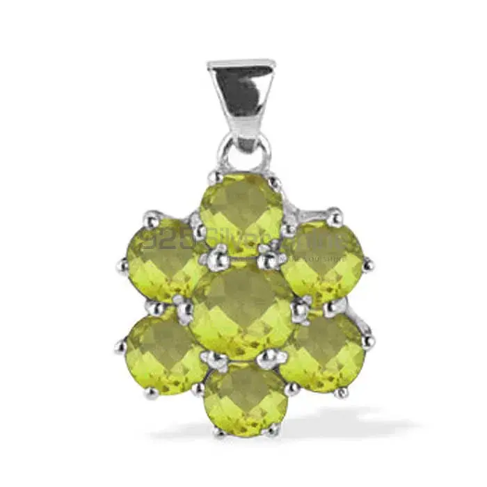 Best Price Fine Sterling Silver Pendants Wholesaler In Peridot Gemstone Jewelry 925SP1628