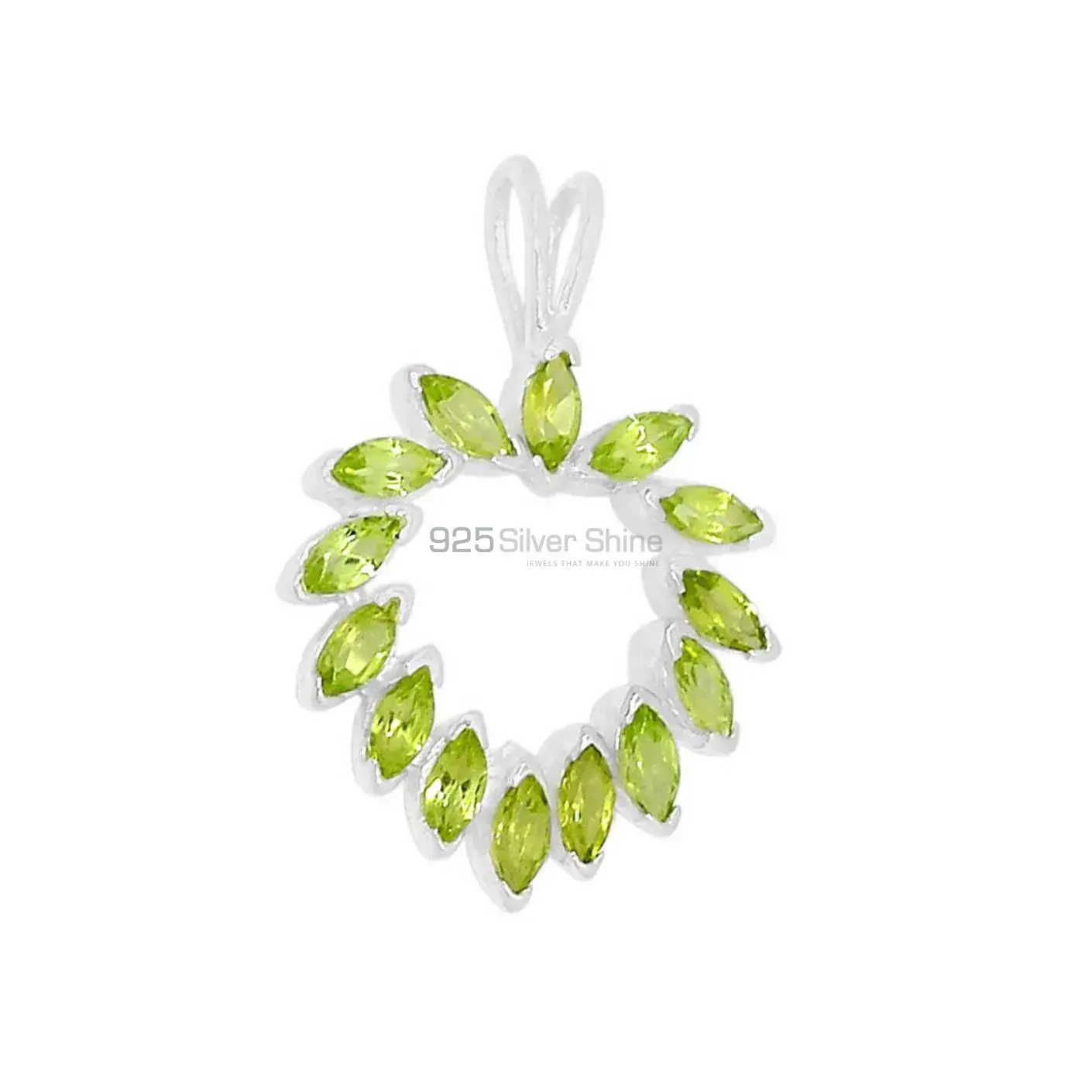 Best Price Fine Sterling Silver Pendants Wholesaler In Peridot Gemstone Jewelry 925SSP314-3_1