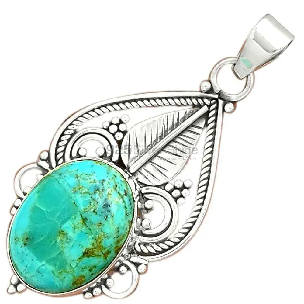 Fine Sterling Silver Pendants In Turquoise Gemstone Jewelry 925SP087-1_3