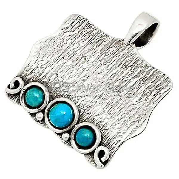 Fine Sterling Silver Pendants In Turquoise Gemstone Jewelry 925SP155_2