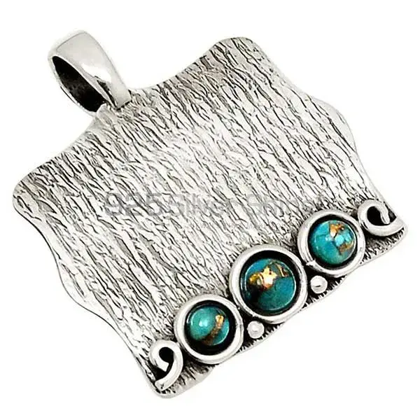 Best Price Fine Sterling Silver Pendants Wholesaler In Turquoise Gemstone Jewelry 925SP155_2