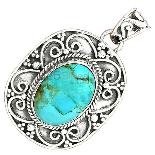 Best Price Fine Sterling Silver Pendants Wholesaler In Turquoise Gemstone Jewelry 925SP46-9_2