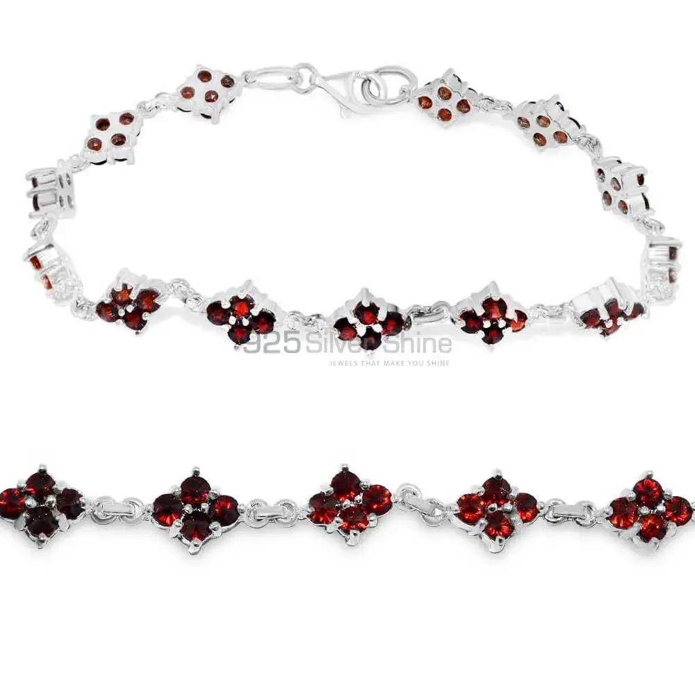 Best Price Garnet Gemstone Bracelets Wholesaler In Fine Sterling Silver Jewelry 925SB237