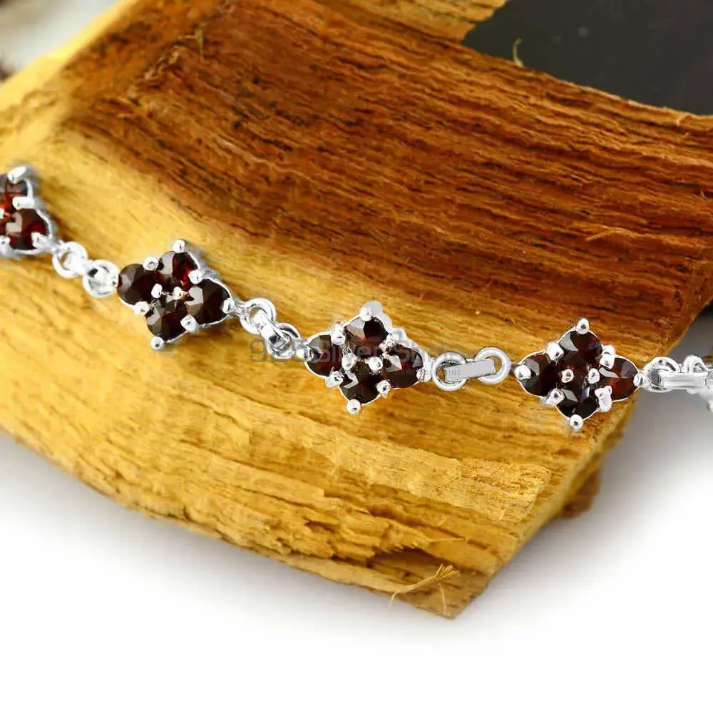 Best Price Garnet Gemstone Bracelets Wholesaler In Fine Sterling Silver Jewelry 925SB237_0