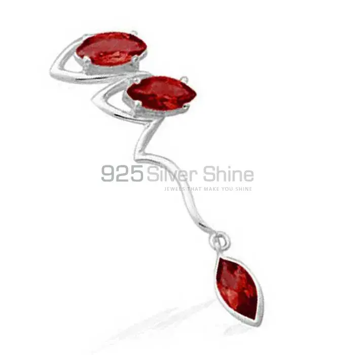 Best Price Garnet Gemstone Pendants Exporters In 925 Solid Silver Jewelry 925SP1559_0