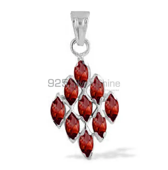 Best Price Garnet Gemstone Pendants Exporters In 925 Solid Silver Jewelry 925SP1659