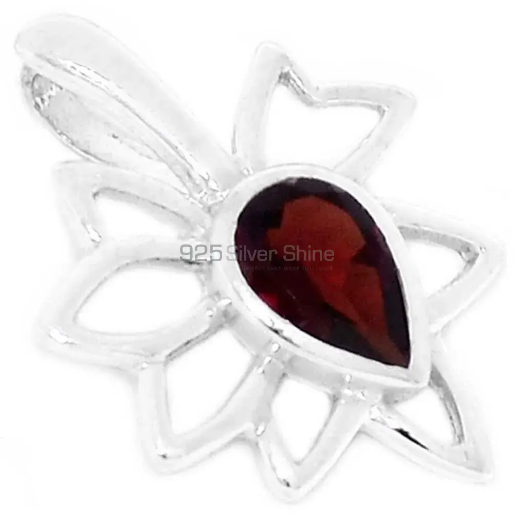 Best Price Garnet Gemstone Pendants Suppliers In 925 Fine Silver Jewelry 925SP287-3