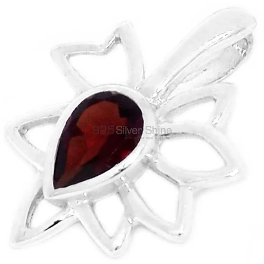 Garnet Gemstone Pendants In 925 Fine Silver Jewelry 925SP287-3_0