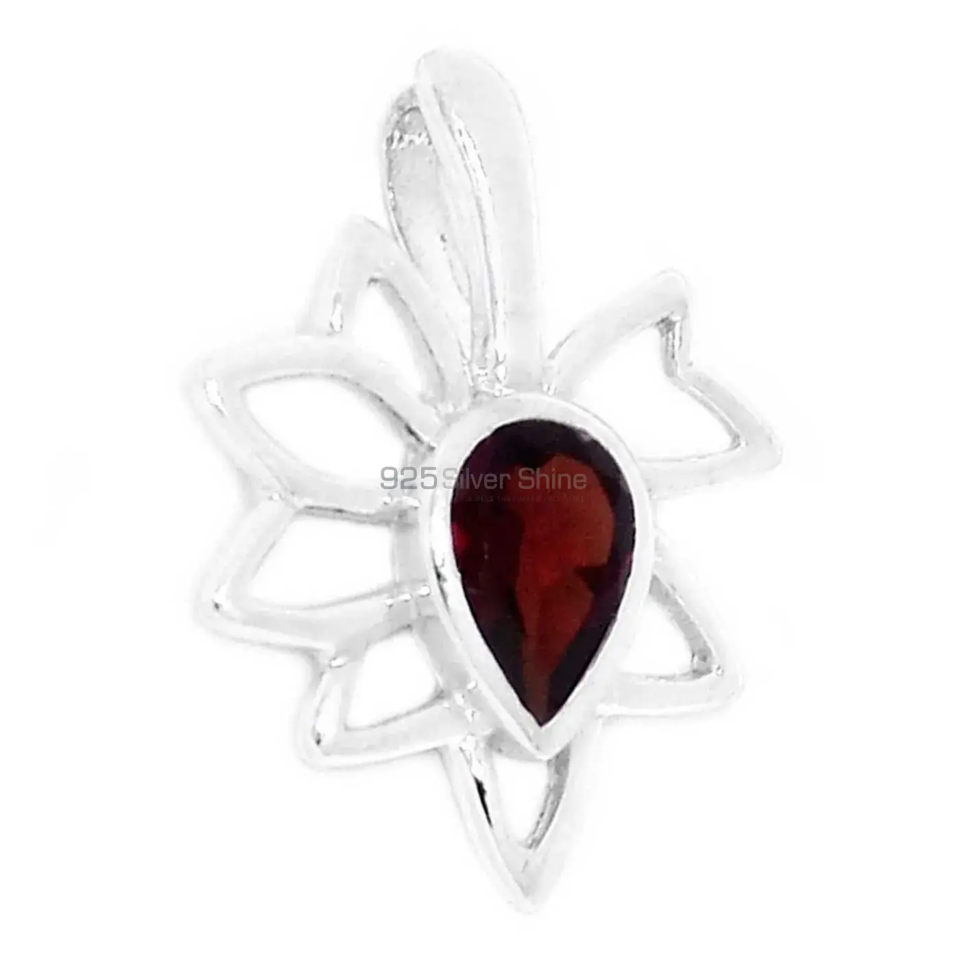 Best Price Garnet Gemstone Pendants Suppliers In 925 Fine Silver Jewelry 925SP287-3_1