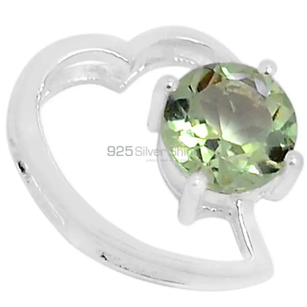 Best Price Green Amethyst Gemstone Pendants Exporters In 925 Solid Silver Jewelry 925SSP310-6