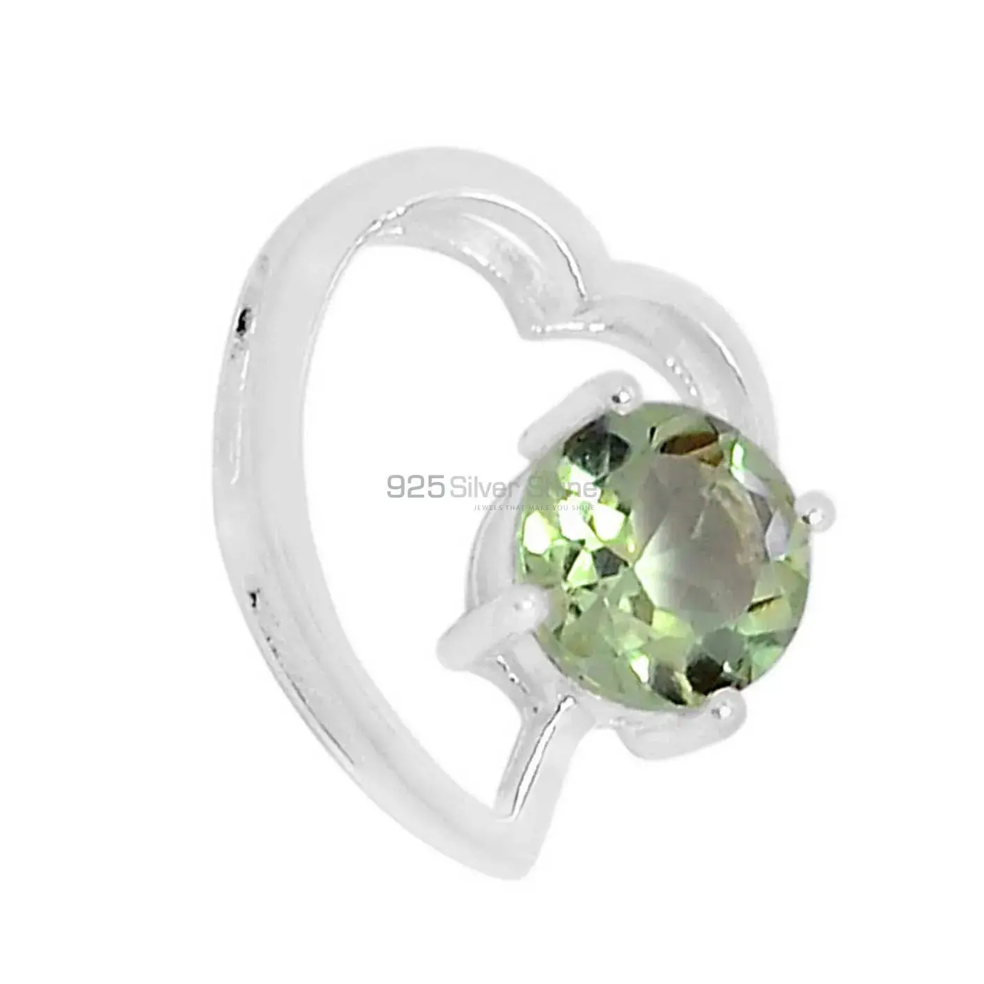 Green Amethyst Gemstone Pendants In 925 Solid Silver Jewelry 925SSP310-6_1