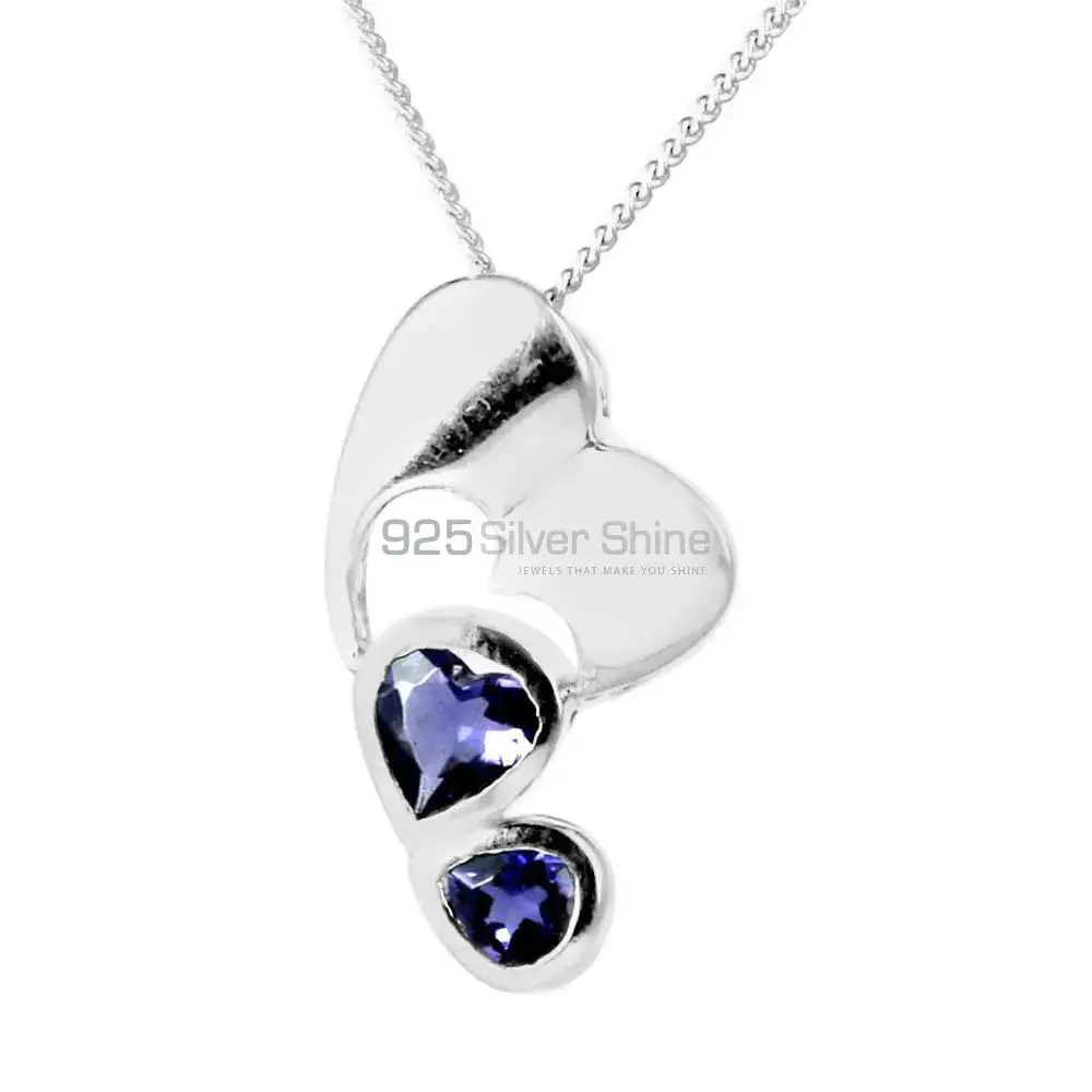 Best Price Iolite Gemstone Handmade Pendants In Solid Sterling Silver Jewelry 925SP209-5