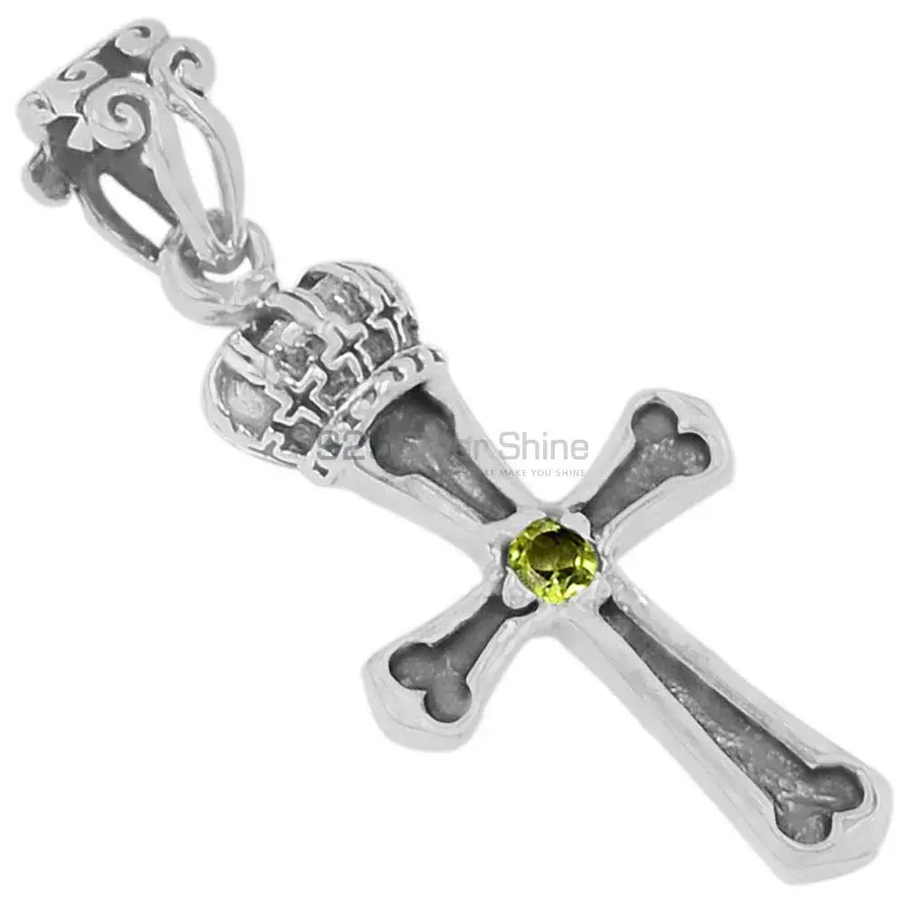 Peridot Gemstone Handmade Pendants In Solid Sterling Silver Jewelry 925SSP347-5_0