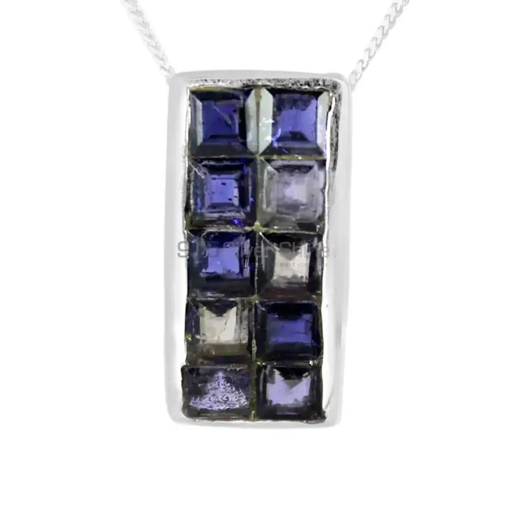 Iolite Gemstone Pendants In 925 Fine Silver Jewelry 925SP245-4_0