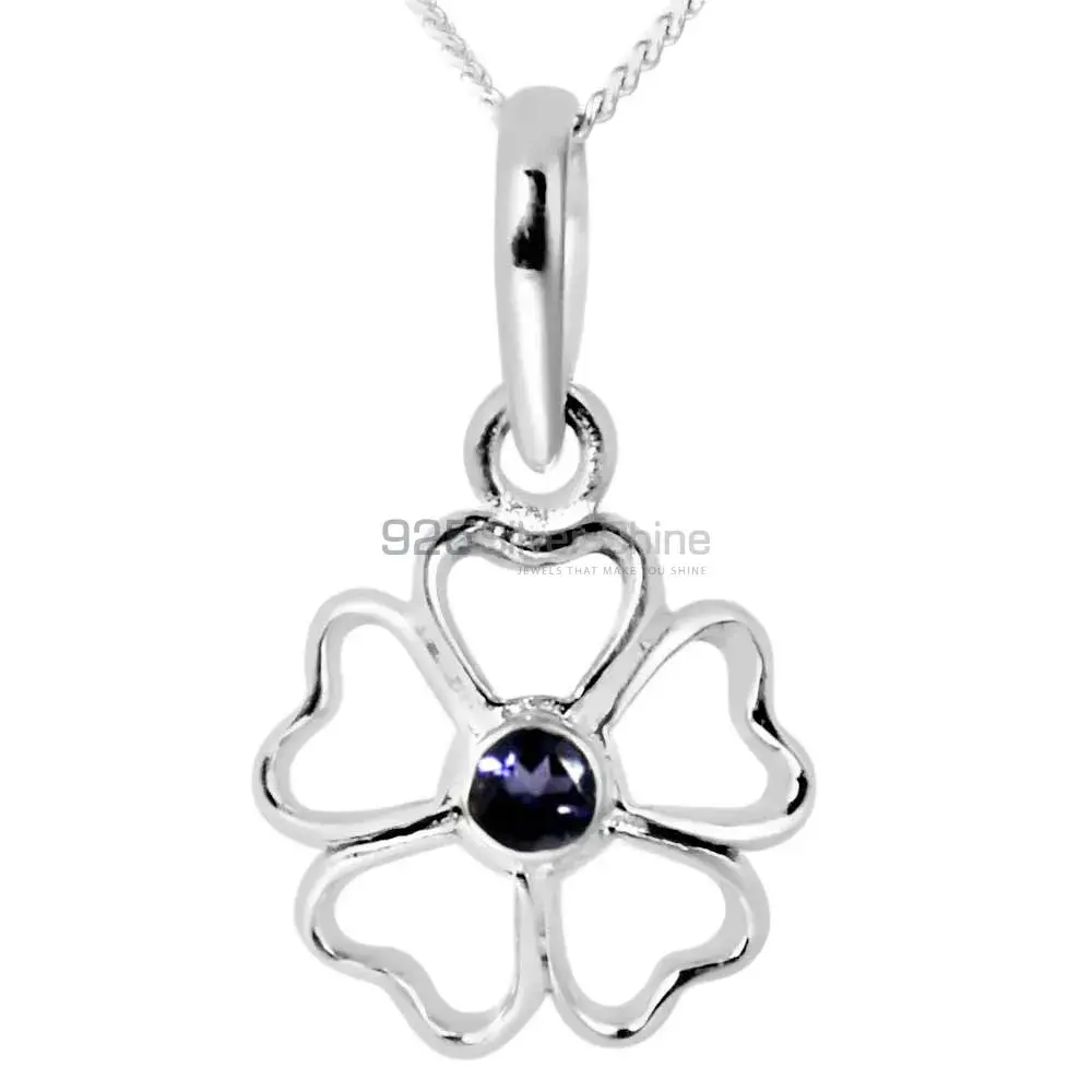 Iolite Gemstone Pendants In 925 Fine Silver Jewelry 925SP252-4_0