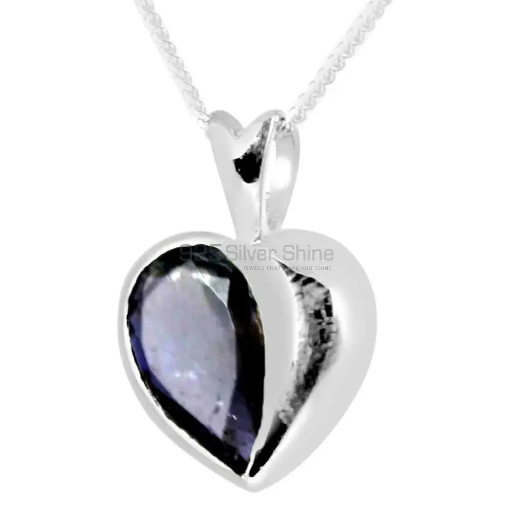Best Price Iolite Gemstone Pendants Suppliers In 925 Fine Silver Jewelry 925SP260-6