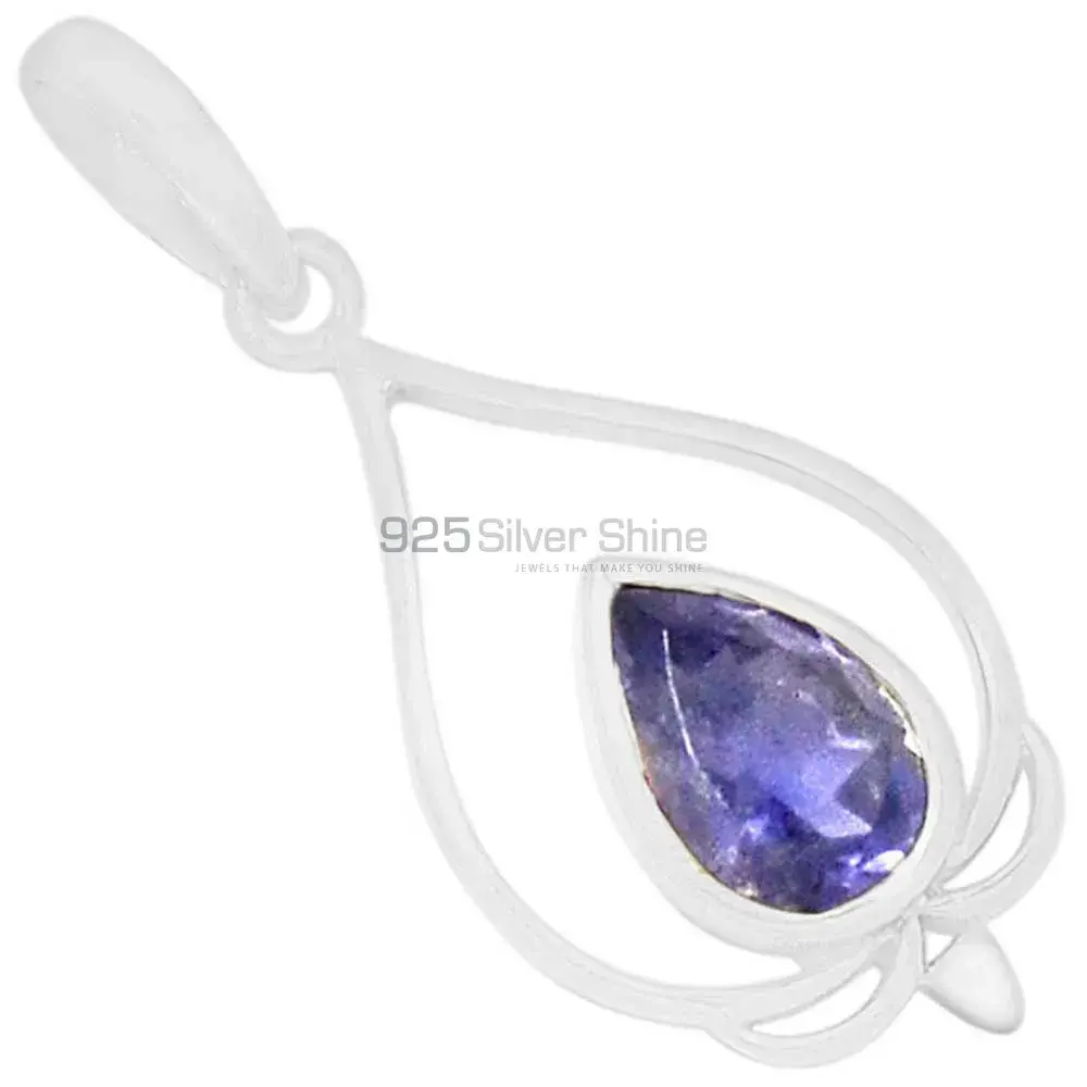Iolite Gemstone Pendants In Fine Sterling Silver Jewelry 925SP274-5
