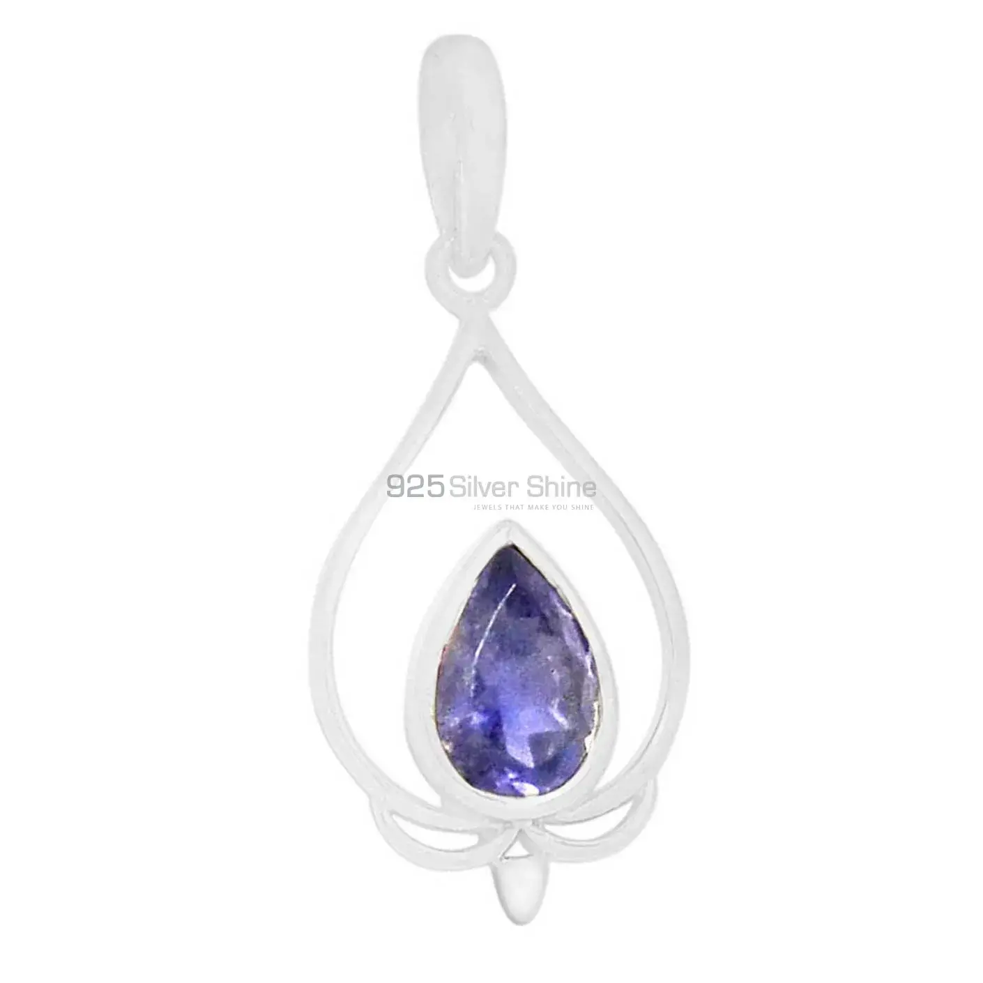 Iolite Gemstone Pendants In Fine Sterling Silver Jewelry 925SP274-5_1