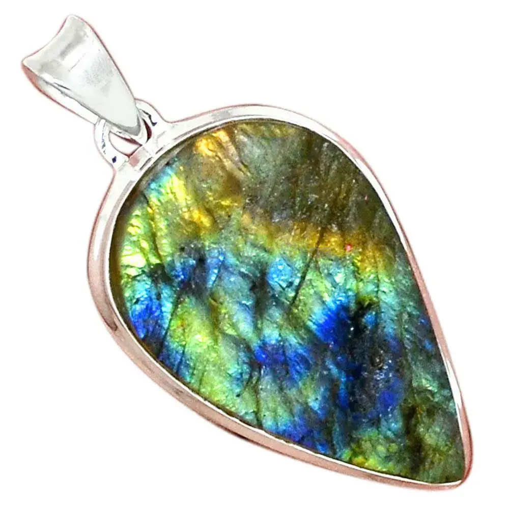 Best Price Labradorite Gemstone Handmade Pendants In Solid Sterling Silver Jewelry 925SP125_13