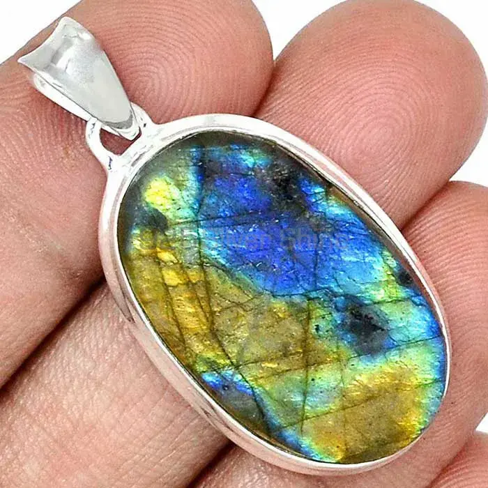 Labradorite Gemstone Handmade Pendants In Solid Sterling Silver Jewelry 925SP125_2