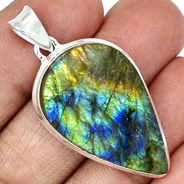 Best Price Labradorite Gemstone Handmade Pendants In Solid Sterling Silver Jewelry 925SP125_5