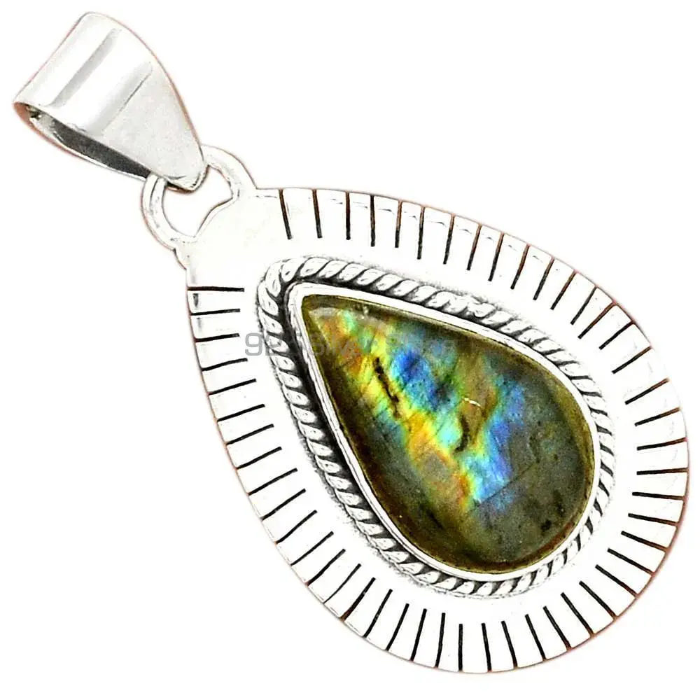 Labradorite Gemstone Handmade Pendants In Solid Sterling Silver Jewelry 925SP39-2_0