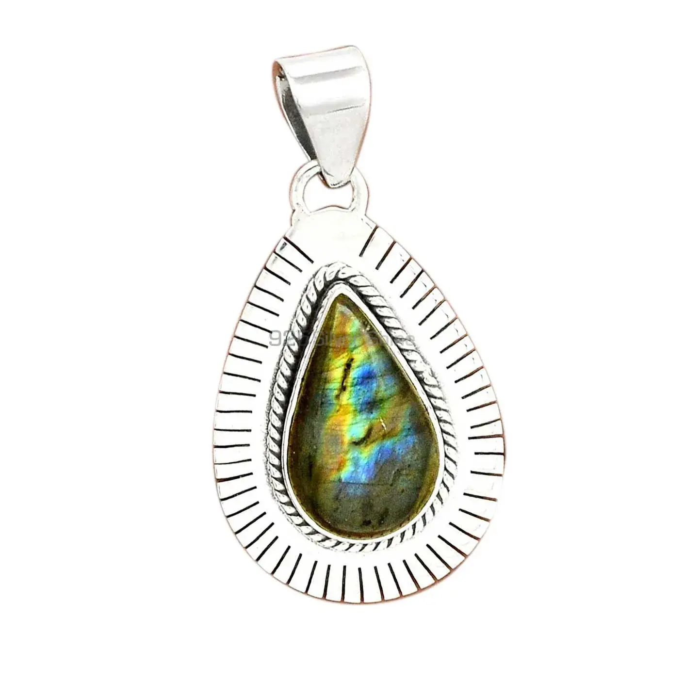 Labradorite Gemstone Handmade Pendants In Solid Sterling Silver Jewelry 925SP39-2_1