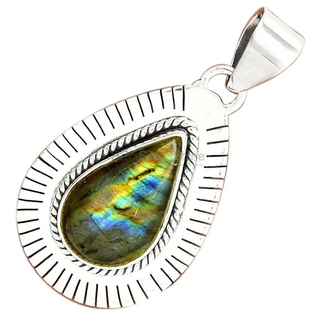 Best Price Labradorite Gemstone Handmade Pendants In Solid Sterling Silver Jewelry 925SP39-2_1