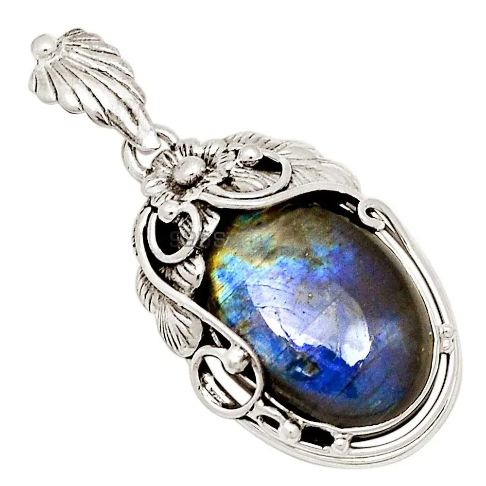Best Price Labradorite Gemstone Pendants Suppliers In 925 Fine Silver Jewelry 925SP202-1
