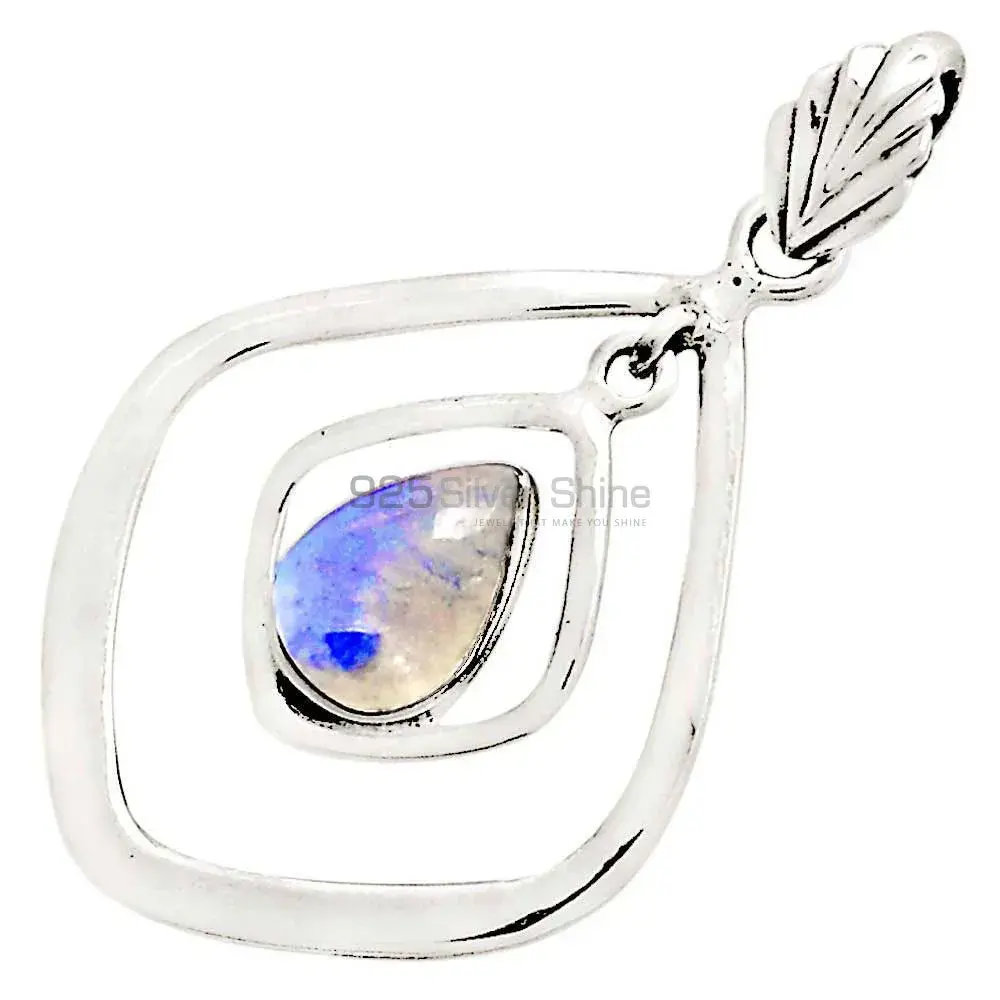 Best Rainbow Moonstone Pendants Wholesaler In Fine Sterling Silver Jewelry 925SP101-2_0