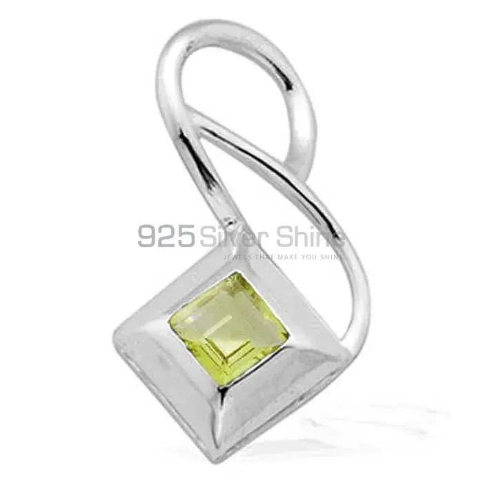 Lemon Quartz Gemstone Pendants In Fine Sterling Silver Jewelry 925SP1553_0