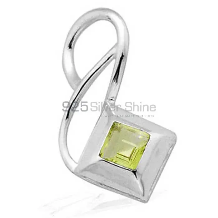 Lemon Quartz Gemstone Pendants In Fine Sterling Silver Jewelry 925SP1553_1