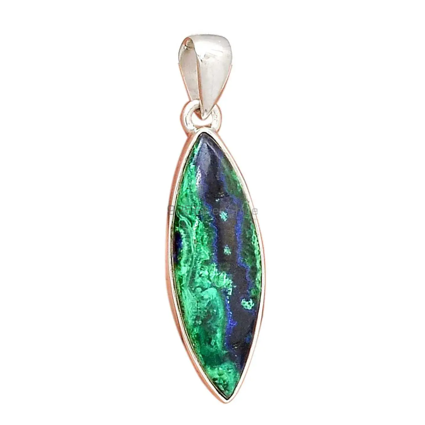 Malachite in Chrysocolla Gemstone Pendants In 925 Solid Silver Jewelry 925SP137_18