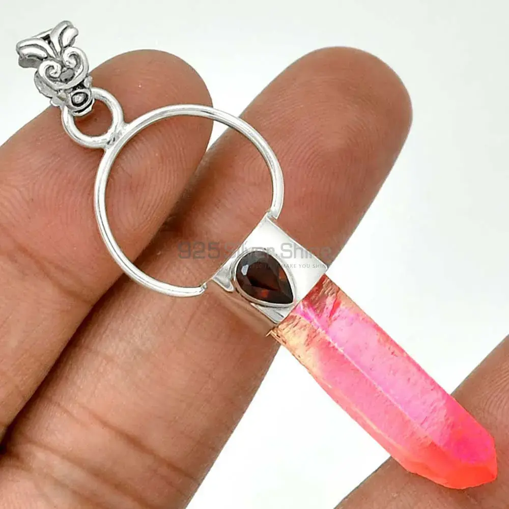 Best Price Multi Gemstone Handmade Pendants In Solid Sterling Silver Jewelry 925SP090-3