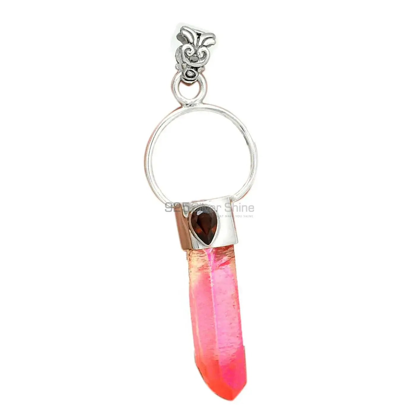 Multi Gemstone Handmade Pendants In Solid Sterling Silver Jewelry 925SP090-3_1