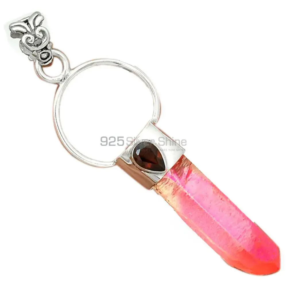 Multi Gemstone Handmade Pendants In Solid Sterling Silver Jewelry 925SP090-3_2