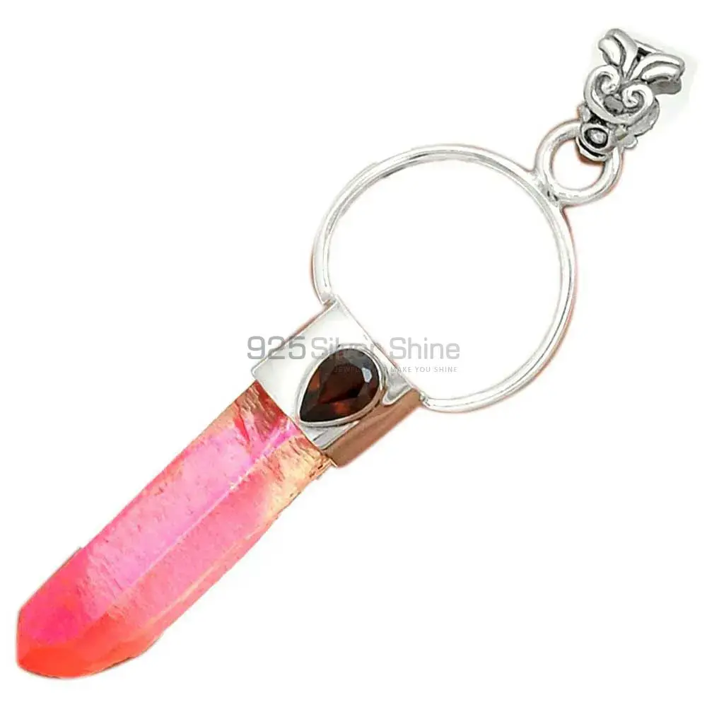 Multi Gemstone Handmade Pendants In Solid Sterling Silver Jewelry 925SP090-3_3