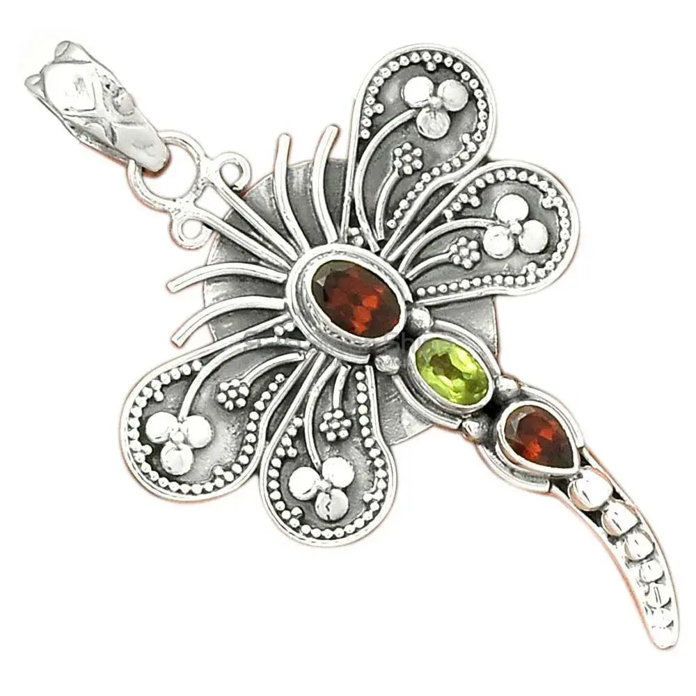 Best Price Multi Gemstone Pendants Exporters In 925 Solid Silver Jewelry 925SP30-2