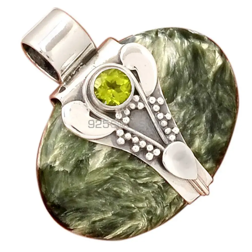 Multi Gemstone Pendants In 925 Fine Silver Jewelry 925SP072-3_0