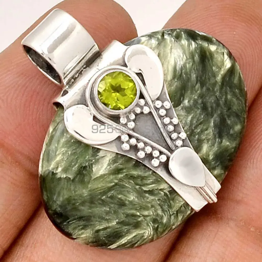 Multi Gemstone Pendants In 925 Fine Silver Jewelry 925SP072-3_1