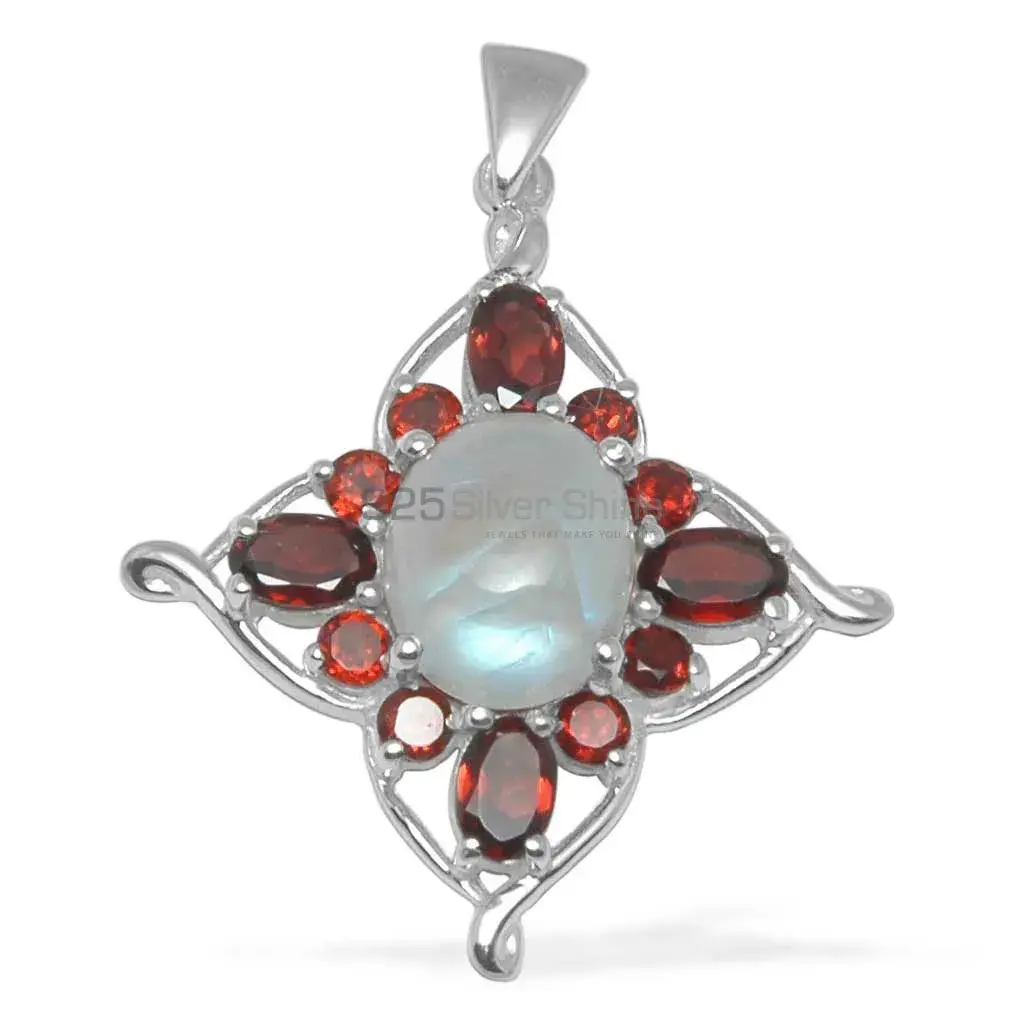 Multi Gemstone Pendants In 925 Fine Silver Jewelry 925SP1465_0
