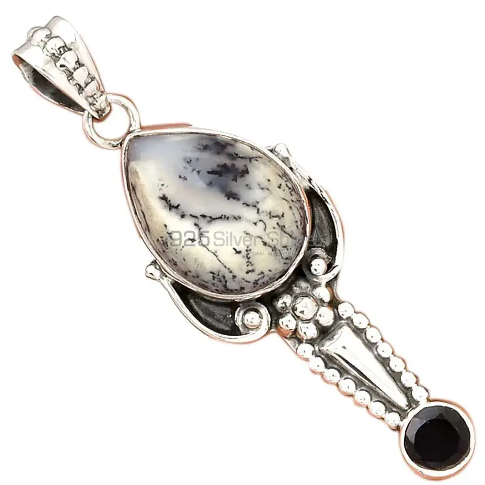 Best Price Multi Gemstone Pendants Wholesaler In Fine Sterling Silver Jewelry 925SP081-2