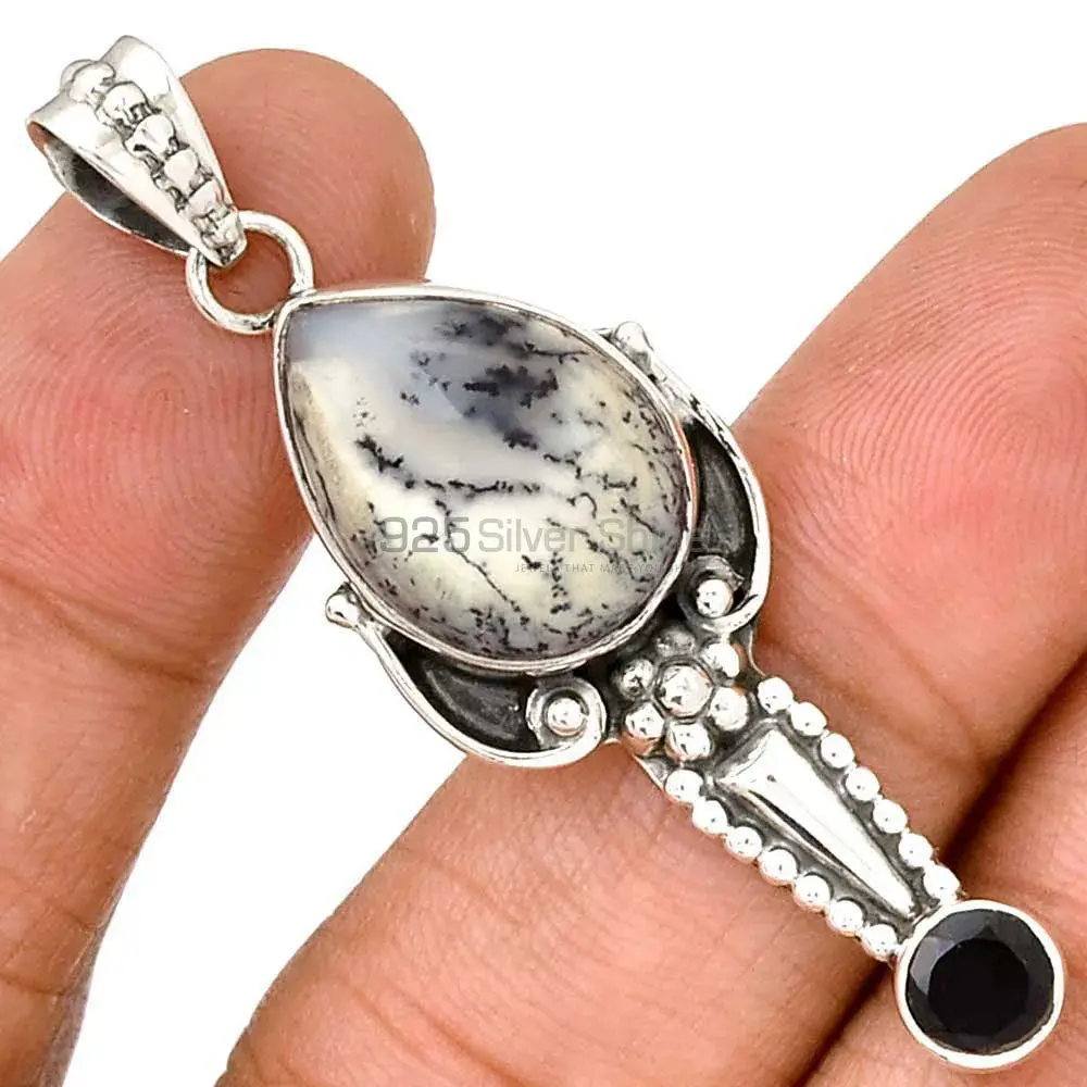 Multi Gemstone Pendants In Fine Sterling Silver Jewelry 925SP081-2_1