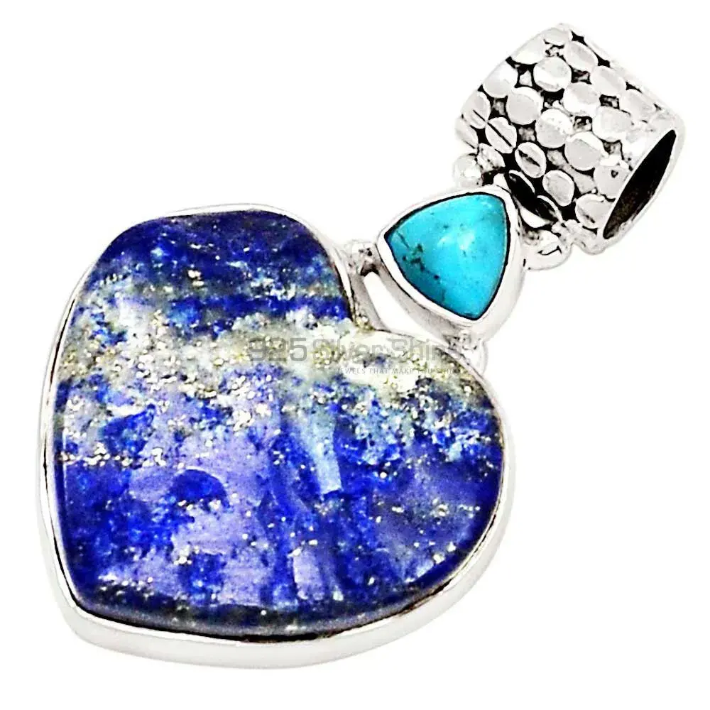 Multi Gemstone Pendants In Fine Sterling Silver Jewelry 925SP131_1